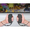 JYS 2x „Joycon Joy-con“ vertikalios rankenos + dirželis „Nintendo Switch 2“ / „NSW 2“ / juodas