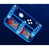 jys Pudełko Dėklas Case Futerał Obudowa Box Na žaidimų kortelėm skirtų Nintendo Switch Oled / Transparentny Mėlynai-raudona
