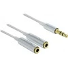 DELOCK Kabelio garso stereo lizdas vyriškas 3,5 mm 3 kontaktas > 2 x stereo lizdas, 3,5 mm 3 kontaktas 25 cm