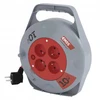 Kabelio ritė Emos P19410N 10m 4 lizdai PVC 230V 10A 1mm2 IP20 raudona/juoda