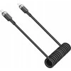 Acefast C14-03 USB-C – USB-C Spring kabelis 480Mb/s 3A 1.2m – Juodos spalvos