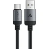 Acefast C20-04 USB-A – USB-C laidas 480Mb/s 3A 1.2m – Juodas
