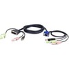 ATEN 2L-7DX3U ATEN 2L-7DX3U 3M USB VGA į DVI-I KVM kabelis su garsu