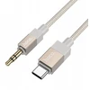 Kabelis AUX Jack 3,5 mm (kištukas) į USB C (kištukas) Hoco 1 m UPA32B auksinis