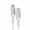 Crong Armor Link – USB-C su žaibo greito įkrovimo MFi laidu 150 cm (baltas)