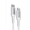 „Crong Armor Link“ – USB-C į „Lightning“ greito įkrovimo MFi laidas, 150 cm, baltos spalvos