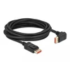 „DeLOCK DisplayPort“ kabelis, kištukas, tiesus į kištuką, 90° kampu į viršų, 8K 60 Hz, 5 m, 5 m, DisplayPort, DisplayPort, kištukas, kištukas, 7680 x 4320 pikselių
