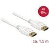 Kabelis Delock DisplayPort – DisplayPort 1,5m balta (85509)