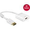 DELOCK Adaptorcable DisplayPort 1.2 kištukas > HDMI lizdas baltas 4K Active
