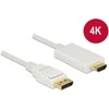 DELOCK Cable Displayport 1.2 male > High Speed HDMI-A pasyvus 4K 2 m baltas