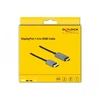 DLC DeLOCK 85929 vaizdo kabelio adapteris 2 m HDMI A tipo (standartinis) DisplayPort Juoda, Pilka