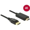 DELOCK Cable Displayport 1.2 male > High Speed HDMI-A vyriškas pasyvus 4K 3 m juodas