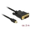 Delock Cable mini Displayport 1.1 vyriškas > DVI 24+1 vyriškas juodas 2 m