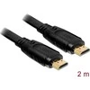 Delock Cable High Speed HDMI su Ethernet, HDMI A kištukas > HDMI A kištukas flac