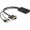 DELOCK VGA į HDMI adapterį su garsu