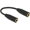 Kabelis Delock Jack 3.5mm - Jack 3.5mm 0.1m juoda (65896)