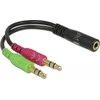 Adapteris Delock 3.5mm x2 kištukai - 3.5mm lizdas; 0,12m