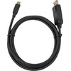 8K USB-C į DisplayPort dvikryptis kabelis DELTACO, 7680 x 4320 @ 30Hz, 1 m, juodas / USBC-DP-BI100 / 1902481