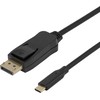 8K USB-C į DisplayPort dvikryptis kabelis DELTACO, 7680 x 4320 @ 30Hz, 1 m, juodas / USBC-DP-BI100 / 1902481