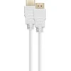 Baltas HDMI laidas su paauksuotomis jungtimis