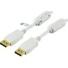 Kabelis DELTACO DisplayPort, Ultra HD 60Hz, 21.6Gb/s, baltas, 1.0m / DP-1011
