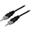 Kabelis Deltaco Jack 3.5mm - Jack 3.5mm 0.5m juoda (MM-148)