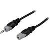 Kabelis Deltaco Jack 3.5mm - Jack 3.5mm 1m juoda (DELTACO MM-159 - forlængerkabel til audi)