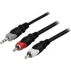 Audio kabelis DELTACO 3.5mm - 2xRCA 1.0m / MM-139