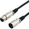 XLR Audio kabelis, 3 pin ha - 3 pin ho, 10m DELTACO juodas / XLR-1100