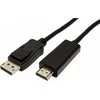 Video Kabelis DisplayPort M - HDMI M, 1m, juoda