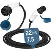 Ansmann 1900-0120 Type 2 automobilio įkrovimo laidas, 22kW, 7,5m