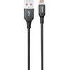 Dudao 3A 30W L3SL USB-A – Lightning kabelis Braided 1.2m – juodos spalvos