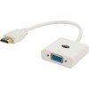 Savio CL-27B vaizdo kabelio adapteris 0,1 m HDMI Type A (Standartinis) VGA (D-Sub) Baltas