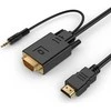 Kabelis Gembird HDMI - D-Sub (VGA) + Jack 3.5mm 3m juoda (A- HDMI- VGA- 03-10)