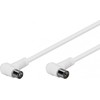 Goobay antenos laidas su kampinėmis jungtimis, 1,5 m, baltas