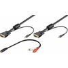 Wentronic Kabelis Goobay D-Sub (VGA) x2 - Jack 3.5mm x2 3m juoda (93969)