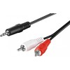 Goobay Kabelis 2xRCA – 3.5mm stereo kištukai 10m