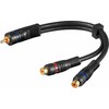 Goobay Linijinis kabelis RCA kištukas – 2xRCA lizdai 0.2m