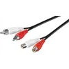 RCA 2x2 audio laidas su spalvotais kištukais