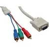 Kabelis InLine D-Sub (VGA) - RCA (Cinch) x3 2m, baltas (17202)