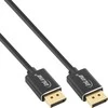 InLine Cable ® DisplayPort 1.4 kabelis, plonas, 8K4K, juodas, auksinis, 1 m