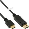 Kabelis InLine Rodyti Uostas - HDMI 0.5m juoda (17186)