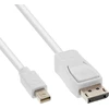 Kabelis InLine Rodyti Port Mini - DisplayPort 3m balta (17133)