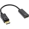 Intos InLine Kabelis ® „DisplayPort“ į HDMI adapteris su garsu, „DisplayPort“ kištukinis HDMI lizdas, 4K/30Hz, juodas 0,15 m