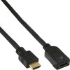 InLine HDMI plėtinys vyriškas / moteriškas, juodas - 2 m