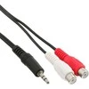 Intos InLine 2 x RCA lizdas - 3,5 mm laidas, 20 cm