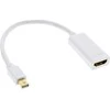 Kabelis InLine ® Name Port HDMI adapteris su garso, mini ekranu Port patinas HDMI moteris, 4K / 30Hz, balta, 0,15m