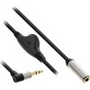 Kabelis InLine ® Comment 3.5mm M Englended to F, su tūrio kontrolės 0.25m