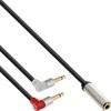 Kabelis InLine ® Comment Juostos ausinių adapteris kabelis, 2x 3.5mm M - 3.5mm F 3pin, 1m