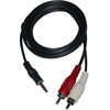 Audio Kabelis Jack (3,5mm) M - 2x CINCH M, 1.5m, juoda